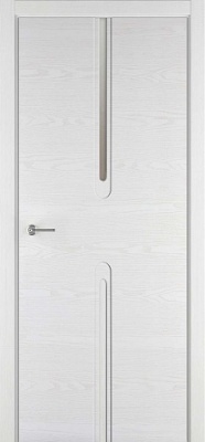 Межкомнатная дверь Логика LX413 Шпон+эмаль (закрытая пора), Белый, 600/700/800/900*2000 мм.